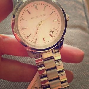 Michael Kors silver watch NEVER WORN!